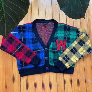 Urban Outfitters Colorful Varsity Cardigan